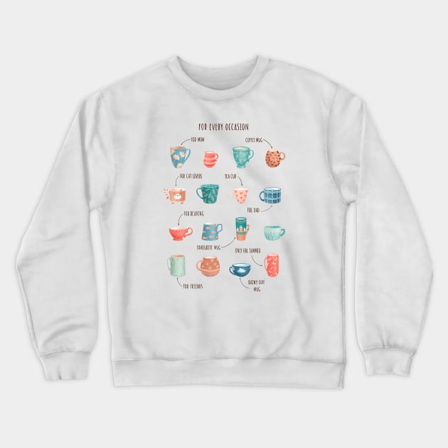 Mugs for every occasion Crewneck Sweatshirt by Elena Amo